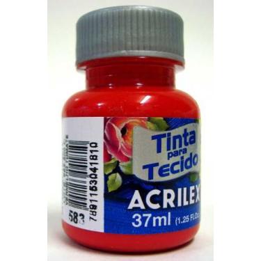 Imagem de Tinta Para Tecido 37ml Fosca - 583 Vermelho Tomate Acrilex