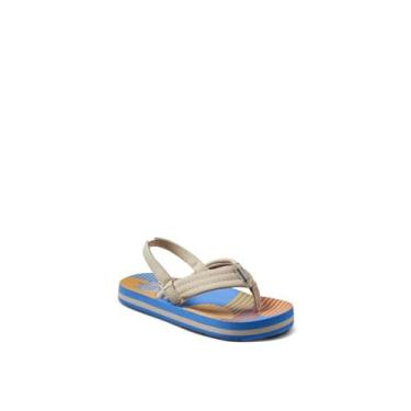 Imagem de Reef Chinelo infantil unissex Little Ahi, Listra circular vintage, 12 Little Kid