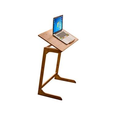 Imagem de 5sssallefaa Mesa de computador, mesa de escritório em casa, painel de pintura, portátil, mesa de escrita, mesa de cabeceira simples, mesa de sofá com inclinação superior ajustável, mesa de estudo