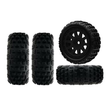 Imagem de NMNRC Gravel Pattern Rubber Pre Glued Wheel and Tires Plastic Rim for Arrma 1/18 Typhon Grom 22S Series RC Car Upgrades Part Black