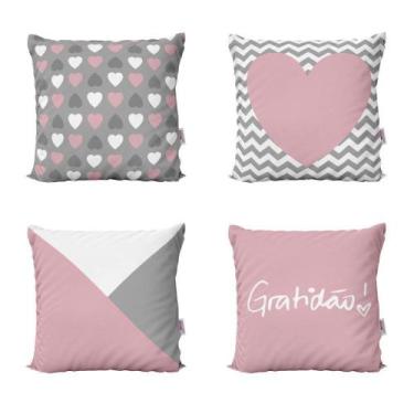 Imagem de Almofadas Decorativas Rosa Para Sofá 40X40 - Novadecora