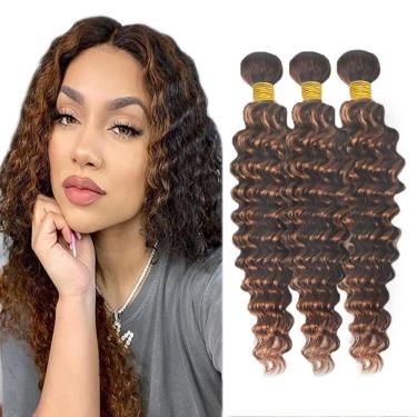 Imagem de Pacotes de cabelo Necvdcvs P4/30 Highlight Brown Deep Wave 50g