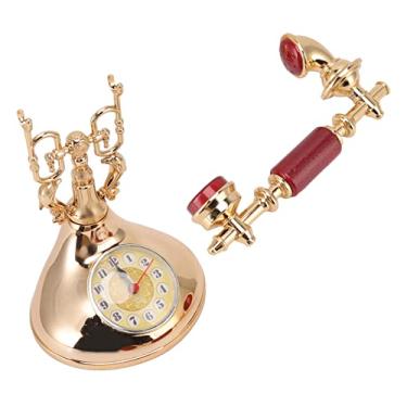 Imagem de Despertador de telefone vintage exclusivo elegante e preciso hora de cabeceira decoração para casa café escritório (YF020-2)