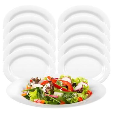 Imagem de Kit 10 Travessas Prato Oval em Melamina Para Porções 22,5cm - Fx