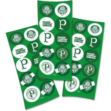Imagem de Adesivos Decorados Palmeiras 2023 Pacote com 30 Unidades - Festcolor