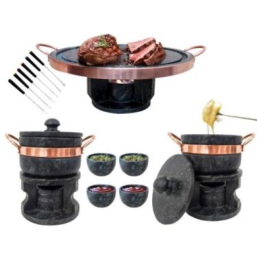 Imagem de Kit Fondue 23cm + 2 De 800ml + 6 Garfinhos + 4 Tigelas - Arte Nativa P