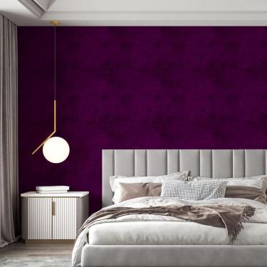Imagem de Kit 3 Rolos Papel De Parede Adesivo Zara Roxo Dark 3,0M
