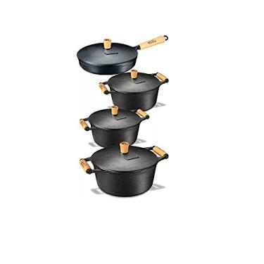 Imagem de Jogo de Caçarola e Frigideira de Ferro Fundido