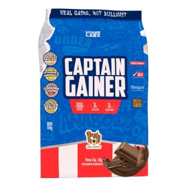 Imagem de Captain Gainer Under Labz Hipercalórico Chocobear 3kg – Suplemento para Ganho de Peso e Massa Muscular com Alto Teor Calórico, Proteínas de Qualidade e Carboidratos Complexos, Energia e Força para Treinos Intensos