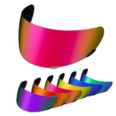 Imagem de PSLER Qualifier Visor- Qualifier Helmet Visor Motorcycle Face Shield Accessories Replacement for Bell Qualifier/Star/Vortex/RS-1/Revolver,Deep Rose Red