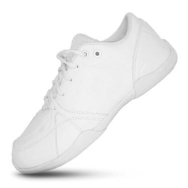 Imagem de Tênis universitário Huddle Cheer para mulheres e meninas - Sapatos brancos leves e duráveis para líderes de torcida e atletas, Branco, 36