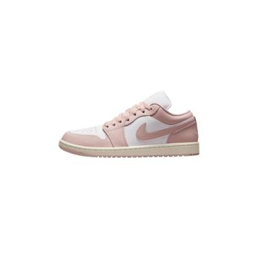 Imagem de Nike Tênis feminino Air Jordan 1 Low, Oxford branco/vela/rosa, 35