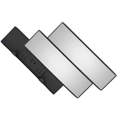 Imagem de Verivue Espelho retrovisor panorâmico universal de 30,5 cm, pacote com 2 | Espelhos de carro de grande angular antirreflexo | Acessórios para retrovisores para bebês, espelhos convexos panorâmicos