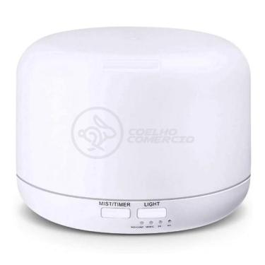 Imagem de Aromatizador Umidificador Difusor Eletrônico Ambiente Desing Minimalista Luz De Led Rgb 300Ml