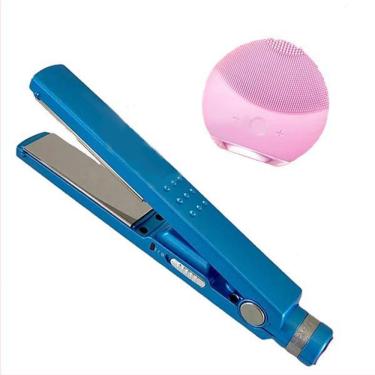 Imagem de Kit 1 Prancha Nanotitanium + 1 Esponja Facial Rosa Bebê Nº29