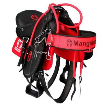 Imagem de Sela Australiana Bordado Mangalarga + Manta Protetora + Acessórios Com