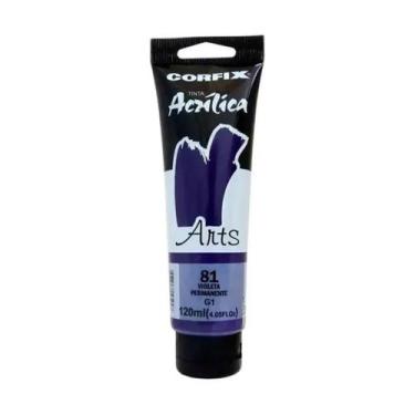 Imagem de Tinta Acrílica Corfix Arts 120ml Violeta Perm. 81 Gr 1, 081 - VIOLETA 