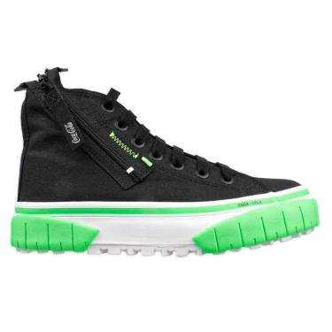 Imagem de Tênis Coca Cola Broadway Atl.Zípper Preto/Limão Feminino-Feminino