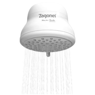 Imagem de Ducha Master Banho C/ Cano Branco – Zagonel | 220V 7500W Cód. DMBEL75220BR07