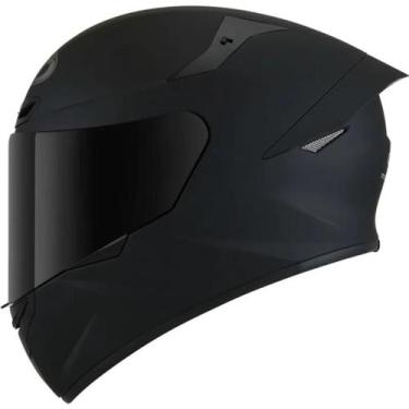 Imagem de Capacete Fechado Esportivo KYT TT COURSE Plain Preto Fosco, Preto Fosc