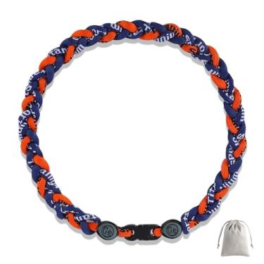 Imagem de Lmuwecno Colares de beisebol de 45,7 cm com três cordas trançadas, tornado, homens e mulheres, acessórios ideais para times de beisebol e entusiastas, 18.0, Nylon e silicone, Sem Pedra Preciosa