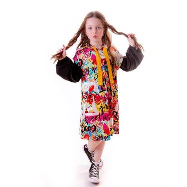 Imagem de Vestido Molevisco "Grafismo" - Saia de Filó, 4, Estampado