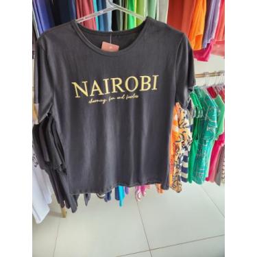 Imagem de blusinha basica TAM M Preta com Detalhe Dourada. - NATY, Preto, M