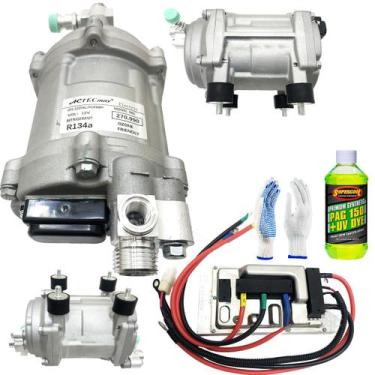 Imagem de Compressor Elétrico Ar Condicionado Automotivo C/ Modulo 12v - KLASSE 