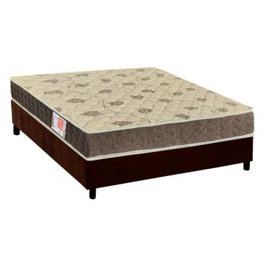 Imagem de Conjunto Box Casal: Colchão Espuma Orthoflex D33 Comfortpedic Line + Base CRC Suede Brown (138x188)