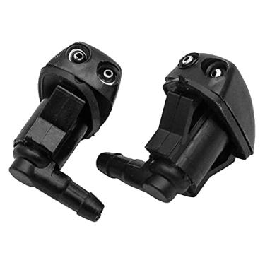 Imagem de Bocal para lavadora de para-brisas – Maso par universal para lavadora de para-brisas com jato duplo inclinado para entrada de empurrão de 4 mm WWY3