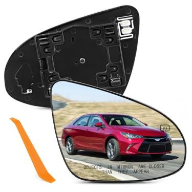 Imagem de TOP-MAX Vidro retrovisor lateral do passageiro compatível com Toyota Camry 2012-2017, Avalon Hybrid 2013-2018, espelho retrovisor convexo do lado direito de vidro aquecido, substitui 87917-06400
