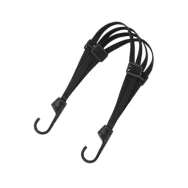 Imagem de Colaxi Alça de bagagem para capacete de motocicleta, alça de assento traseiro, corda fixa retrátil e segura com ganchos, corda elástica para motocicleta, 60cm
