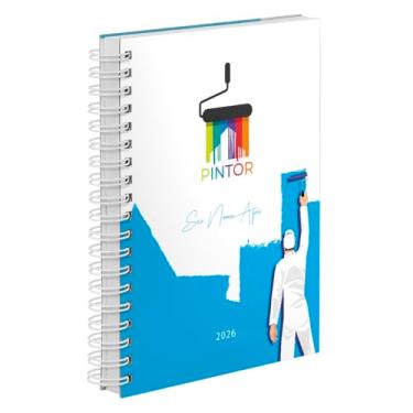 Imagem de Agenda Comercial 2026 Personalizada Capa Dura Pintor Residencial