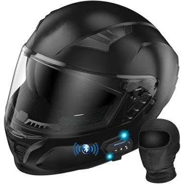 Imagem de Capacete De Motocicleta Bluetooth Full Face Dual Visor Capacete De Motocicleta Adulto Capacete Aprovado Pelo Dot Alto-falante Duplo Embutido Com Microfone Para Adultos Homens Mulheres, C, L 59~60CM