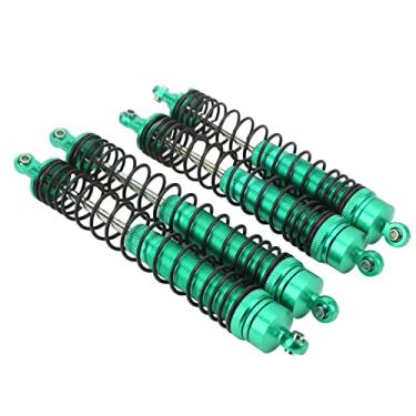 Imagem de RC Front Rear Shock Absorber, Thickened Shaft 4PCS CNC Machining Adjustable RC Damper Set Proof Aluminum Alloy for 1/10 RC Car (Green)