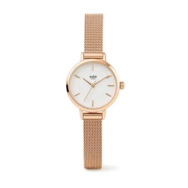 Imagem de Relógio Feminino Mini Tulipa Rosé Gold Fundo Branco 22mm - Bazeli