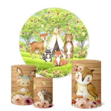 Imagem de Trio Capas Cilindro + Painel Redondo 1,50m Bosque - Fadrix, K1BSQ0029