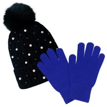 Imagem de Kit Inverno Feminino Touca Térmica e Luvas Touchscreen - Estilo, Confo