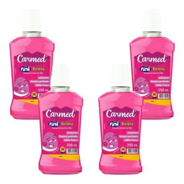 Imagem de Kit Enxaguante Bucal Carmed Fini Beijos Com 4 Unidades De 250ml Cada -