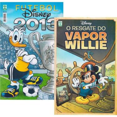 Imagem de Gibi Disney Formato Americano Micky Pato Donald Vapor Willie e Futebol