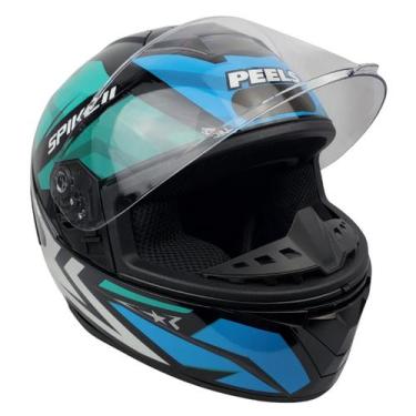 Imagem de Capacete Moto Peels Spike II Fechado C Viseira Cristal Verde, Preto+Ve