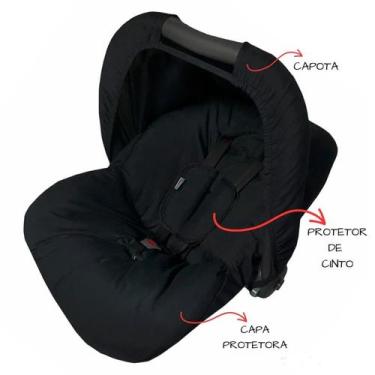 Imagem de Capa Para Bebê Conforto + Capota/ Protetor De Sol + Protetor de Cinto 
