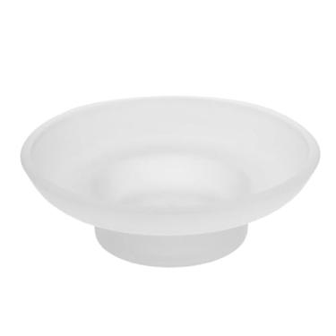 Imagem de MAGICLULU Saboneteira De Vidro Transparente Porta-Sabonete Redondo Para Vaidades De Banheiro Bancadas Pias De Cozinha 4 33 Polegadas Fosco