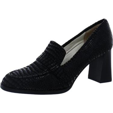 Imagem de LifeStride Mocassim feminino Farrah Block Heel, Croco preto, 41