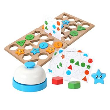 Imagem de menolana Blocos Empilhadores Geométricos de Classificação de Formas de Madeira para Desenvolvimento de Meninas E Meninos