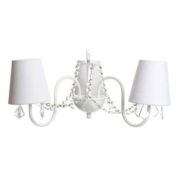 Imagem de Lustre 3L Corrente Cristais Arcos Quarto Bebê Infantil - Potinho de me