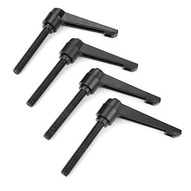 Imagem de QANYEGN 4pcs aperto alavanca das alavanca, alça de fixação universal, botões de máquina de metal manípulo de fixação ajustável M10 Male Thread