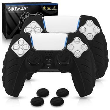 Imagem de SIKEMAY Capa Para Controle Ps5, 2 Peças De Capa Antiderrapante Para Controle Ps5 Com 4 Pegadores, Capa Protetora De Silicone Macio Para Controle Ps5, Capa Para Controle Ps5 Para Controle Sem Fio (Pr