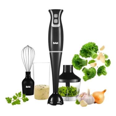 Imagem de Mixer 3 Em 1 Liquidificador De Mão 250W Triturador Mix Batedeira Preto