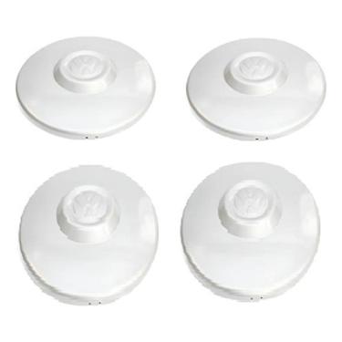 Imagem de Jogo Calota Roda Centro Kombi Clipper Diesel Branca 4 Peças